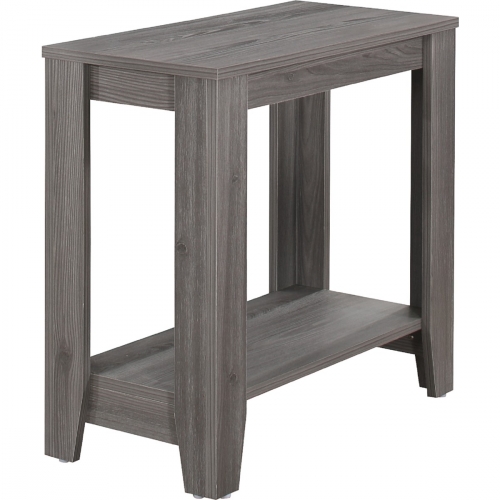 Accent Table in Grey with Textured Wood Like Finish